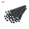 Stainless Steel Cable Tie---304 316 L Type PVC Coated Cable Tie with Wing Lock in black