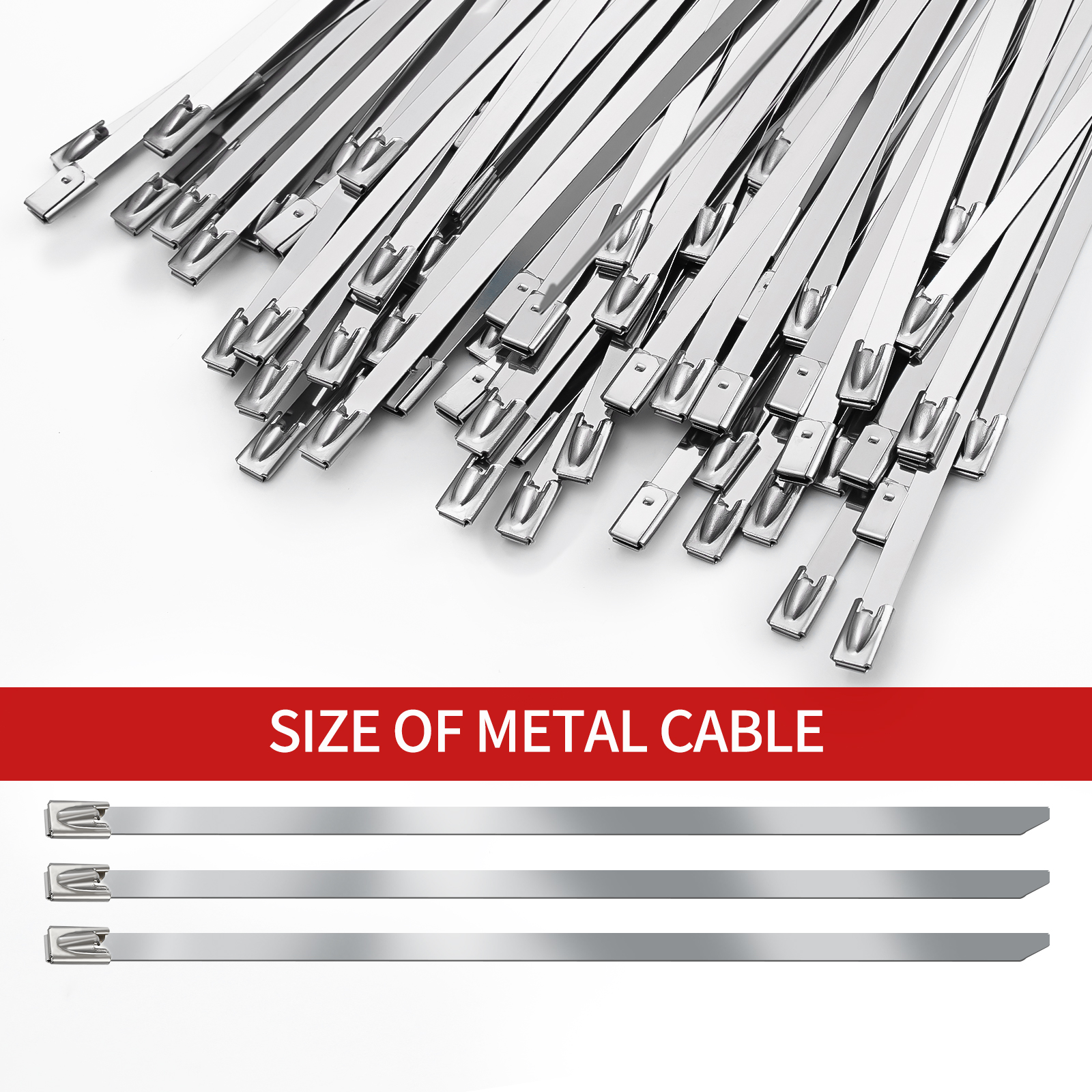 7.9mm SS304 Stainless Cable Tie and Self Locking Stainless Steel Cable Tie 